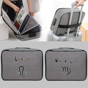 Large Document Storage Bag Organizer File Folder Passport Holder