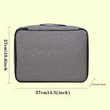 Large Document Storage Bag Organizer File Lockable Office Folder Passport Holder