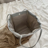 Large Down Fabric Cotton Shoulder Bags for Women Winter Casual