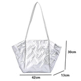 Large Down Fabric Cotton Shoulder Bags for Women Winter Casual