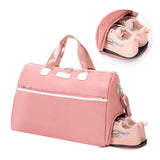 Large Waterproof Travel Bag Gym Duffle Yoga Tote with Shoe Compartment