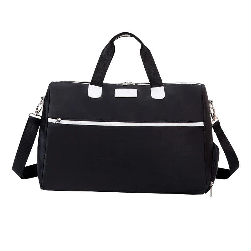Large Waterproof Travel Bag Gym Duffle Yoga Tote with Shoe Compartment