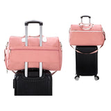 Large Waterproof Travel Bag Gym Duffle Yoga Tote with Shoe Compartment