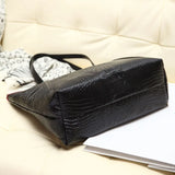Crocodile Pattern Shoulder Bag for Women Pu Leather Tote Handbag