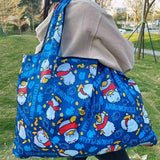 Heavy Duty Foldable Shopping Bags Reusable Portable Shoulder Bags