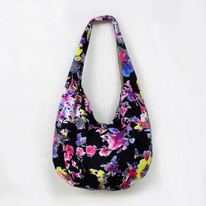 Bohemian Floral Canvas Shoulder Bag Women's Handbag