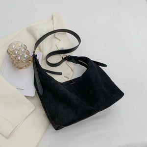 Vintage Leather Shoulder Bag for Women Large Capacity Crossbody Purse