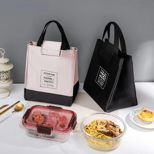 Pink Insulated Lunch Bag for Women, Durable Bento Pouch Thermal Tote