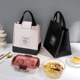 Pink Insulated Lunch Bag for Women, Durable Bento Pouch Thermal Tote
