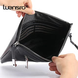 Large Men Wallet Leather Organizer Anti-theft Lock Moneybag Men Purse