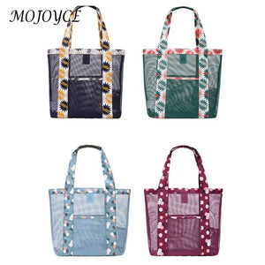 Large Mesh Beach Bag Women Travel Gym Nylon Shoulder Handbags High Capacity