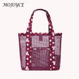 Large Mesh Beach Bag Women Travel Gym Nylon Shoulder Handbags High Capacity