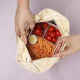 Large Portable Insulated Lunch Bag Waterproof PU Food Carrier Thicken Thermal Bo