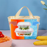 Large Portable Insulated Lunch Bag Waterproof PU Food Carrier Thicken Thermal Bo
