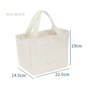 Large Portable Insulated Lunch Bag Waterproof PU Food Carrier Thicken Thermal Bo