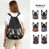 Vintage Drawstring Backpack Lightweight Waterproof Shopping Bag