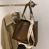 Vintage Leather Tote Bag Crossbody Handbag Women