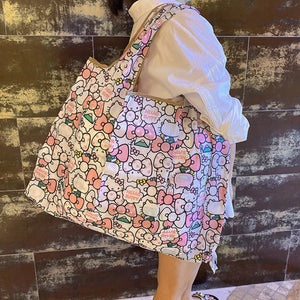 Large Reusable Grocery Shopping Bag Eco Tote 50lb Pocket Foldable Washable