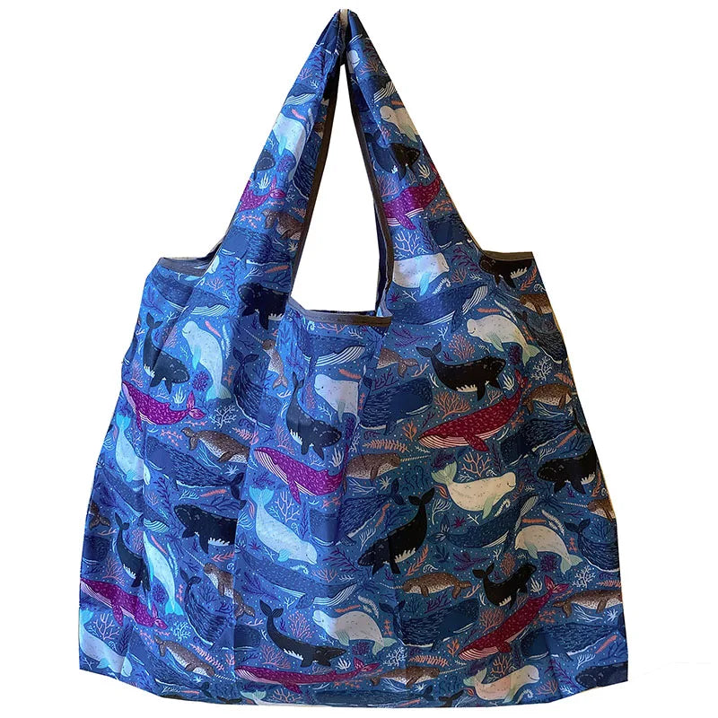 Large Reusable Shopping Bag Thickened Nylon Grocery Bag Foldable