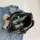 Women's Padded Shoulder Bag Winter Totes Striped Space Crossbody Handbag