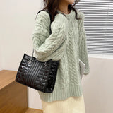 Quilted Chain Crossbody Tote Bag Leather Shoulder Bag