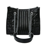 Quilted Chain Crossbody Tote Bag Leather Shoulder Bag