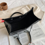 Quilted Chain Crossbody Tote Bag Leather Shoulder Bag