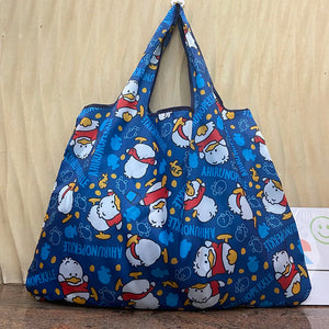 Large Reusable Shopping Bag Tote Bag Foldable Tear Resistant Lady's Travel Bag