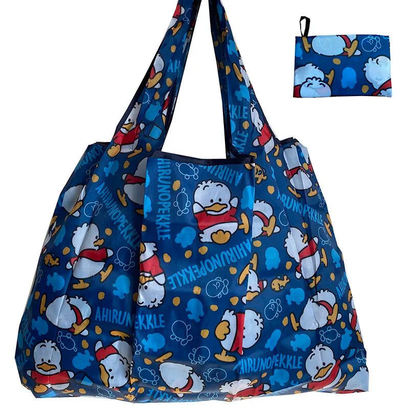 Large Reusable Shopping Bag Tote Bag Foldable Tear Resistant Lady's Travel Bag