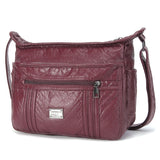 Large Soft Bag Casual Women Bag Purse Wash Pu Leather Shoulder Bag Handbag