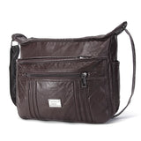 Large Soft Bag Casual Women Bag Purse Wash Pu Leather Shoulder Bag Handbag