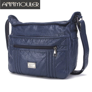 Large Soft Bag Casual Women Bag Purse Wash Pu Leather Shoulder Bag Handbag