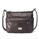Large Soft Bag Casual Women Bag Purse Wash Pu Leather Shoulder Bag Handbag