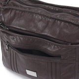 Large Soft Bag Casual Women Bag Purse Wash Pu Leather Shoulder Bag Handbag
