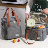 Large Thermal Insulation Lunch Bag Bento Box Storage Bags Hand-Held Food Contain