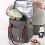 Large Thermal Insulation Lunch Bag Bento Box Storage Bags Hand-Held Food Contain