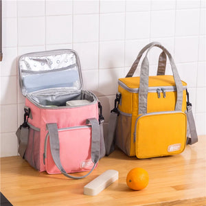Large Thermal Insulation Lunch Bag Bento Box Storage Bags Hand-Held Food Contain