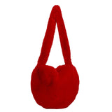 Plush Winter Tote Bag for Women Fluffy Fur Handbag