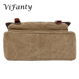 Vintage Canvas Messenger Shoulder Bag for 15inch Laptop
