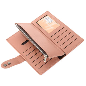 Large Woman Wallet Lychee Card Holder Lady Purse Long Wallet Coin Purse