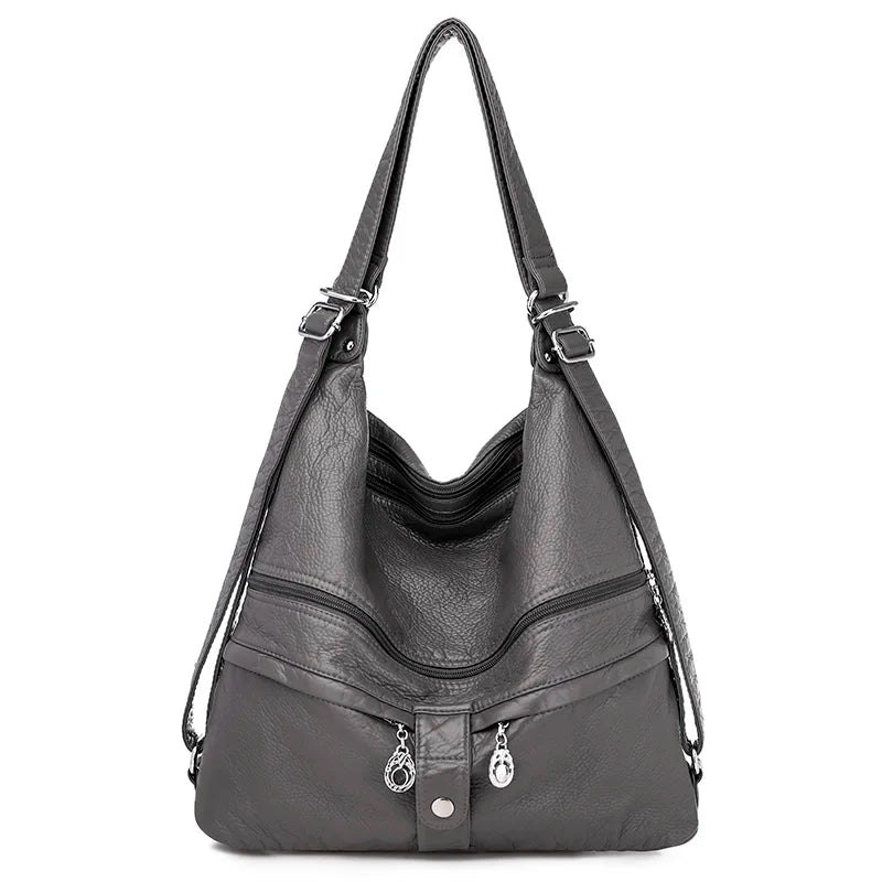 Large Women Shoulder Bag Pu Leather Crossbody Bag Soft Leather Messenger Bag