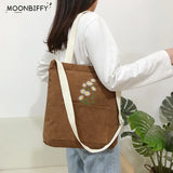 Women Canvas Shopper Tote Bag Large Shoulder Shopping Bags