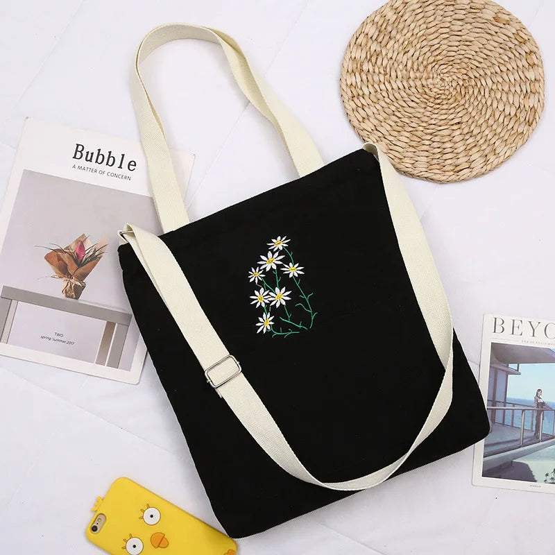 Large Canvas Tote Shopping Bag for Women Shoulder Shopper Handbag