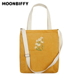 Women Shoulder Shopper Bag Ladies Canvas Tote Shopping Bags Corduroy Handbag