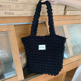 Canvas Shoulder Tote Bag for Women Cloud Bubbles Handbag
