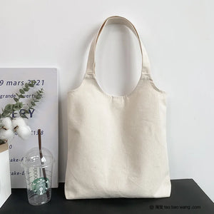 Large Women's Canvas Tote Shopping Bag Student Bookbag