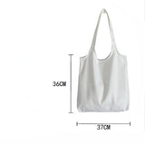 Large Women's Canvas Tote Shopping Bag Student Bookbag