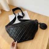 Large Women's Waist Bag PU Leather Waterproof Fanny Pack Messenger Shoulder Bags