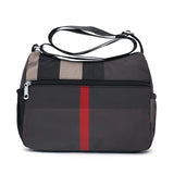 Women Crossbody Bag Plaid Stripes Nylon Shoulder Bags Messenger Handbags
