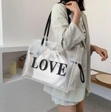 Large Capacity Transparent PVC Tote Bag for Women